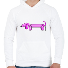 PRINTFASHION Pink lufitacskó - Férfi kapucnis pulóver - Fehér