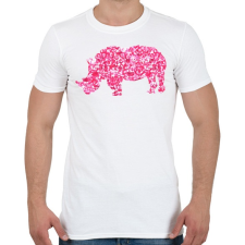 PRINTFASHION Pink orrszarvú - Férfi póló - Fehér férfi póló