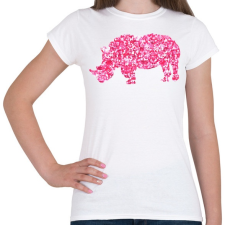 PRINTFASHION Pink orrszarvú - Női póló - Fehér női póló