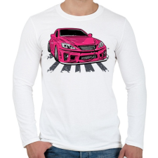 PRINTFASHION Pink Verda - Férfi hosszú ujjú póló - Fehér férfi póló