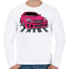 PRINTFASHION Pink Verda - Férfi pulóver - Fehér férfi pulóver, kardigán