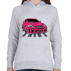 PRINTFASHION Pink Verda - Női kapucnis pulóver - Sport szürke