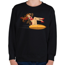 PRINTFASHION Pinup Bullet - Gyerek pulóver - Fekete gyerek pulóver, kardigán