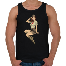 PRINTFASHION Pinup Salute - Férfi atléta - Fekete