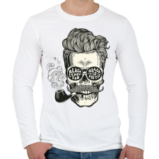 PRINTFASHION Pipázó Hipster - Férfi hosszú ujjú póló - Fehér férfi póló