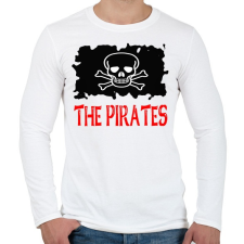 PRINTFASHION pirates - Férfi hosszú ujjú póló - Fehér férfi póló