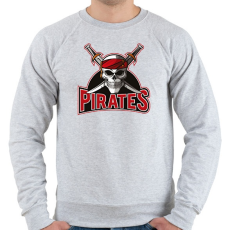 PRINTFASHION Pirates Logó - Férfi pulóver - Sport szürke
