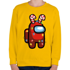 PRINTFASHION Piros among us karácsonyi égőkkel - Gyerek pulóver - Sárga
