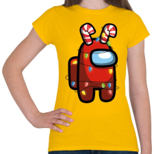 PRINTFASHION Piros among us karácsonyi égőkkel - Női póló - Sárga női póló