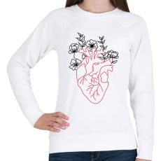 PRINTFASHION piros&fekete 1 - Női pulóver - Fehér