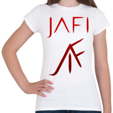 PRINTFASHION piros jafi - Női póló - Fehér