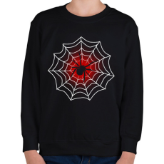 PRINTFASHION piros pók - Gyerek pulóver - Fekete
