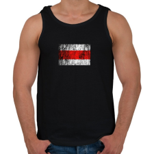 PRINTFASHION Piros sáv minimál - Férfi atléta - Fekete atléta, trikó