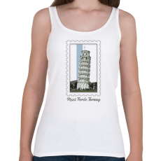 PRINTFASHION Pisai Ferde Torony - Női atléta - Fehér