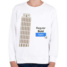 PRINTFASHION Pisai ferdetorony - Gyerek pulóver - Fehér gyerek pulóver, kardigán