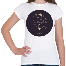 PRINTFASHION Pisces - Halak - Női póló - Fehér