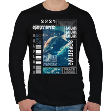 PRINTFASHION Pisces - Streetwear style - Férfi hosszú ujjú póló - Fekete férfi póló