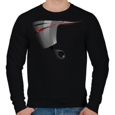 PRINTFASHION Piston - Férfi pulóver - Fekete férfi pulóver, kardigán