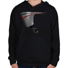 PRINTFASHION Piston - Gyerek kapucnis pulóver - Fekete