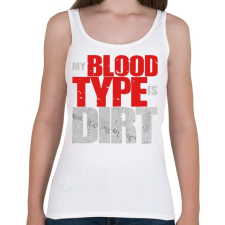 PRINTFASHION Piszkos Vércsoport - Női atléta - Fehér női trikó