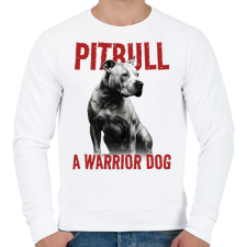 PRINTFASHION Pitbull - Férfi pulóver - Fehér férfi pulóver, kardigán