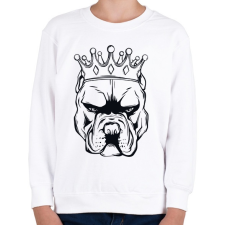PRINTFASHION Pitbull király - Gyerek pulóver - Fehér gyerek pulóver, kardigán