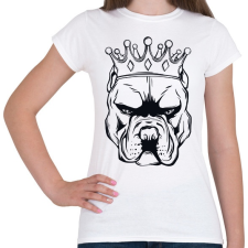 PRINTFASHION Pitbull király - Női póló - Fehér női póló