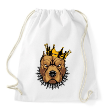 PRINTFASHION Pitbull király - Sportzsák, Tornazsák - Fehér tornazsák