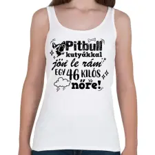 PRINTFASHION Pitbull kutyákkal jön le rám... - Női atléta - Fehér női trikó