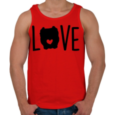 PRINTFASHION Pitbull love - Férfi atléta - Piros