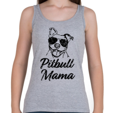 PRINTFASHION Pitbull mama - Női atléta - Sport szürke női trikó