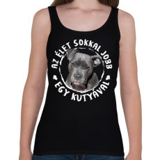 PRINTFASHION Pitbull - Női atléta - Fekete