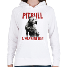 PRINTFASHION Pitbull - Női kapucnis pulóver - Fehér