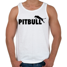 PRINTFASHION Pitbull paródia - Férfi atléta - Fehér atléta, trikó