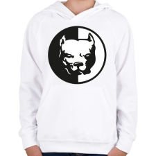PRINTFASHION pitbull-png-272563 - Gyerek kapucnis pulóver - Fehér gyerek pulóver, kardigán