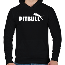 PRINTFASHION Pitbull sport - Férfi kapucnis pulóver - Fekete férfi pulóver, kardigán