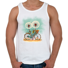 PRINTFASHION Pittypang biciklis - Férfi atléta - Fehér atléta, trikó