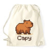 PRINTFASHION Pixel capy - Sportzsák, Tornazsák - Natúr