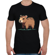 PRINTFASHION pixel capybara - Férfi póló - Fekete férfi póló