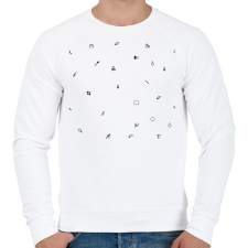 PRINTFASHION Pixel - Férfi pulóver - Fehér férfi pulóver, kardigán