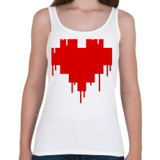 PRINTFASHION Pixel love - Női atléta - Fehér