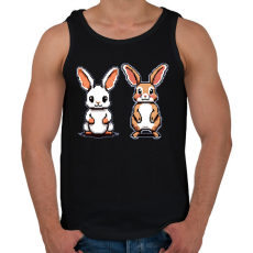 PRINTFASHION pixel nyuszik - Férfi atléta - Fekete