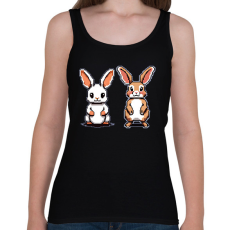 PRINTFASHION pixel nyuszik - Női atléta - Fekete
