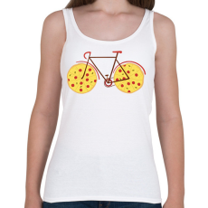 PRINTFASHION Pizza bicikli - Női atléta - Fehér
