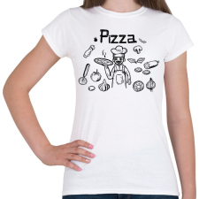 PRINTFASHION pizza chef - Női póló - Fehér női póló