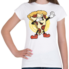 PRINTFASHION Pizza dab - Női póló - Fehér