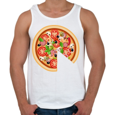 PRINTFASHION pizza dad - Férfi atléta - Fehér atléta, trikó