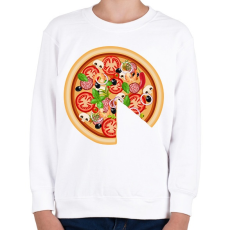 PRINTFASHION pizza dad - Gyerek pulóver - Fehér