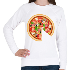 PRINTFASHION pizza dad - Női pulóver - Fehér női pulóver, kardigán