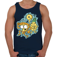 PRINTFASHION Pizza és az ananász - Férfi atléta - Sötétkék atléta, trikó